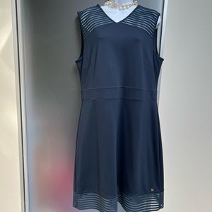 Escada cocktail navy dress size 44 in perfect condition.